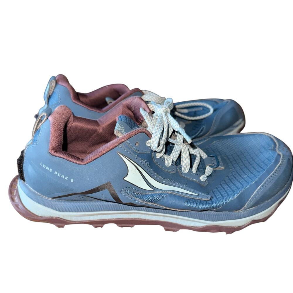 Altra Lone Peak 5 Majolica Blue Trail Running Shoes ALOA4VR7408 Womens 8 no sole